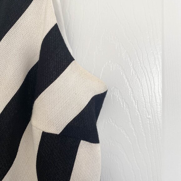 Loft Petite Womens Size 6P Black and White Stripe Work Attire Cocktail Dress - Picture 6 of 8